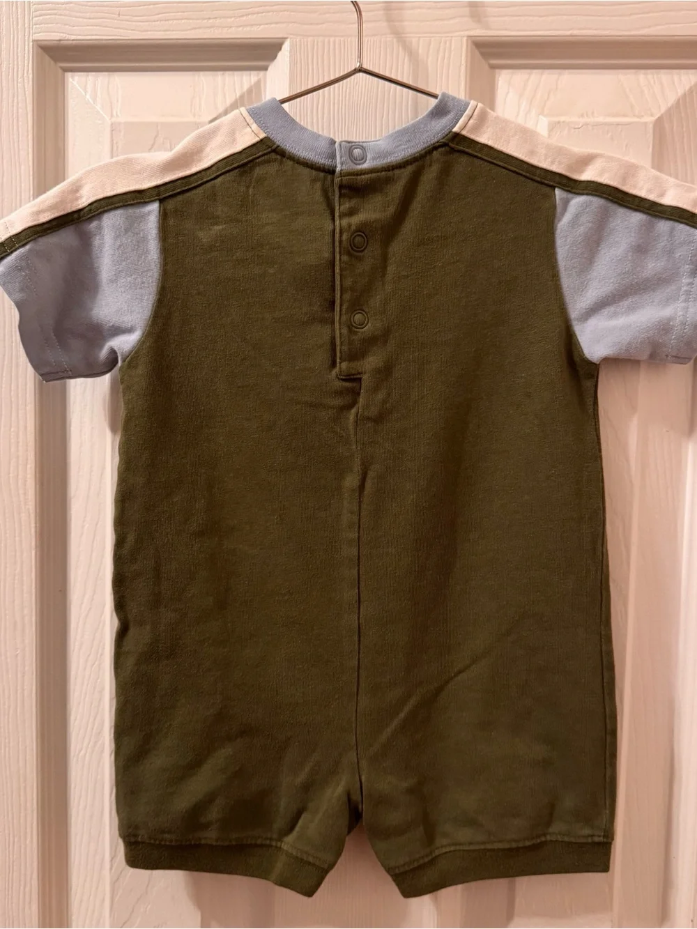 Gymboree 2000 baby boy ringer T Romper green, blue Ant graphic 3-6 m vintage Y2K